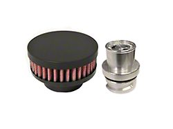 CFM Performance Baffled Billet Valve Cover Breather; Hydro Carbon (20-25 3.6L Jeep Gladiator JT)