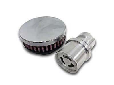 CFM Performance Baffled Billet Valve Cover Breather; Hydro Carbon (18-21 Jeep Grand Cherokee WK2 Trackhawk)