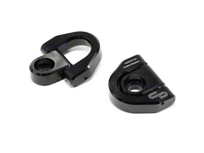 Charvonia Design Billet Tie Down D-Rings; Black (20-25 Jeep Gladiator JT)