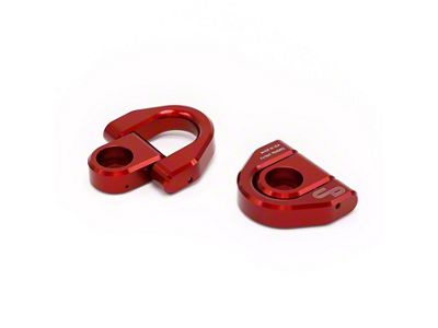Charvonia Design Billet Tie Down D-Rings, Red Anodize (20-25 Jeep Gladiator JT)