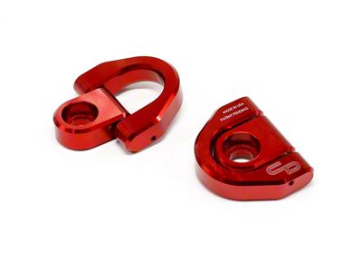 Charvonia Design Billet Tie Down D-Rings; Red (20-25 Jeep Gladiator JT)
