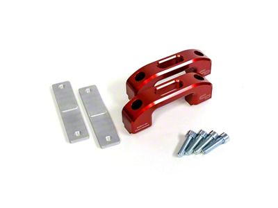 Charvonia Design Rail Tie-Down Anchors; Red Anodize (20-25 Jeep Gladiator JT w/ Trail Rail System)