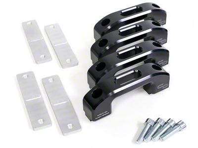 Charvonia Design Rail Tie Down Kit; Black Anodized (20-25 Jeep Gladiator JT)