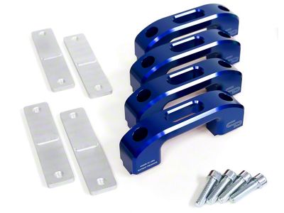 Charvonia Design Rail Tie Down Kit; Blue Anodized (20-25 Jeep Gladiator JT)