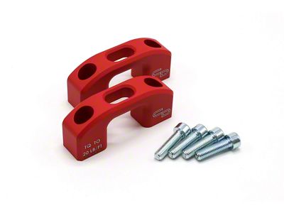 Charvonia Design Bed Tie-Down Anchors; Red Textured (05-25 Tacoma)