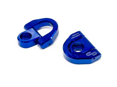 Charvonia Design Billet Tie Down D-Rings; Blue (05-25 Tacoma)