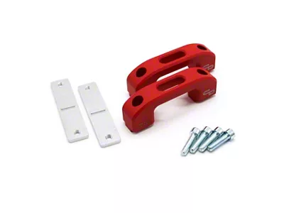 Charvonia Design Rail Tie-Down Anchors; Red (05-25 Tacoma w/ OEM Bed Rails)
