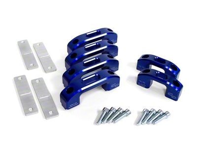 Charvonia Design Tie-Down Kit; Blue Anodize (05-25 Tacoma)
