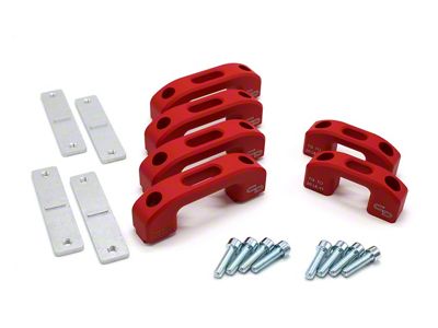 Charvonia Design Tie-Down Kit; Red Textured (05-25 Tacoma)