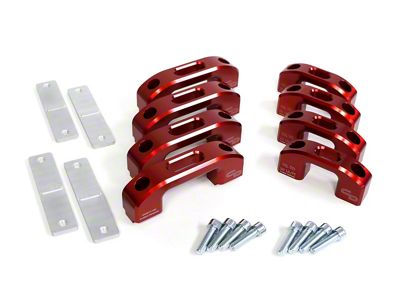 Charvonia Design Tie-Down Kit; Red Anodize (07-25 Tundra)