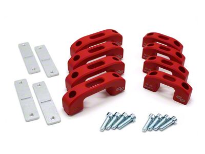 Charvonia Design Tie-Down Kit; Red Textured (07-25 Tundra)
