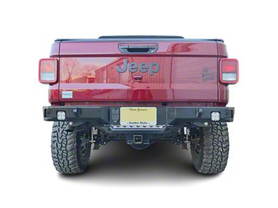 Chassis Unlimited Octane Series Rear Bumper; Not Pre-Drilled for Backup Sensors; Black Textured (20-25 Jeep Gladiator JT)