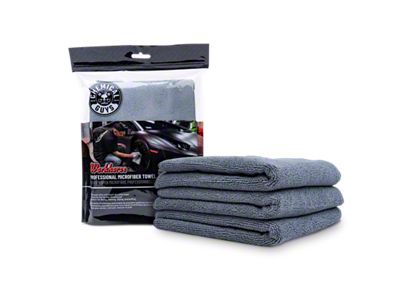 Chemical Guys Workhorse Professional Grade Microfiber Towels; Gray; 16-Inch x 16-Inch