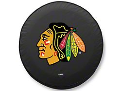 Chicago Blackhawks Spare Tire Cover; Black (66-18 Jeep CJ5, CJ7, Wrangler YJ, TJ & JK)
