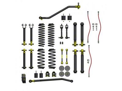 Clayton Off Road 4-Inch Premium Short Arm Suspension Lift Kit (97-06 Jeep Wrangler TJ)