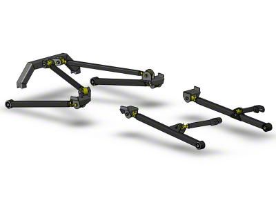 Clayton Off Road Front and Rear Long Arm Upgrade Kit (97-06 Jeep Wrangler TJ, Excluding Unlimited)