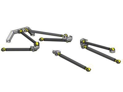 Clayton Off Road Pro Series 3-Link Front and Rear Long Arm Upgrade Kit (97-06 Jeep Wrangler TJ, Excluding Unlimited)