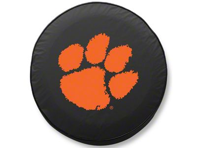Clemson University Spare Tire Cover; Black (66-18 Jeep CJ5, CJ7, Wrangler YJ, TJ & JK)