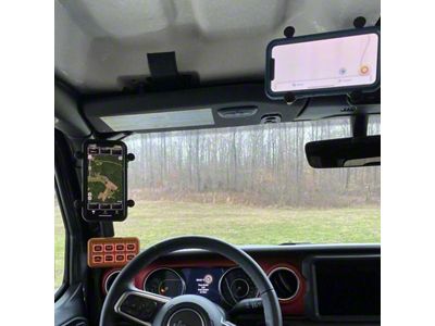 CMM Offroad Hard Top Panel Ball Mount with 1-Inch Ball; Black (21-25 Bronco)