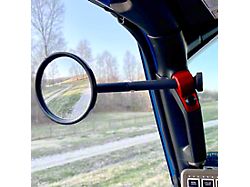 CMM Offroad A-Pillar Side Mirror with Base Mount and 6-Inch Arm; Red; Driver and Passenger Side (20-23 Jeep Gladiator JT)