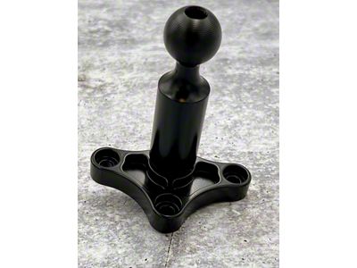 CMM Offroad Rear View Mirror Delete with 1-Inch Ball; Black (20-25 Jeep Gladiator JT)