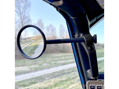 CMM Offroad A-Pillar Side Mirror with Base Mount, 8-Inch Arm and 1-Inch Ball; Black; Driver and Passenger Side (18-23 Jeep Wrangler JL)
