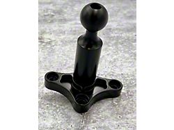 CMM Offroad Rear View Mirror Delete with 1-Inch Ball; Black (18-26 Jeep Wrangler JL)