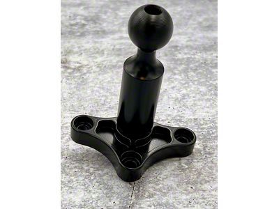 CMM Offroad Rear View Mirror Delete with 1-Inch Ball; Black (18-25 Jeep Wrangler JL)