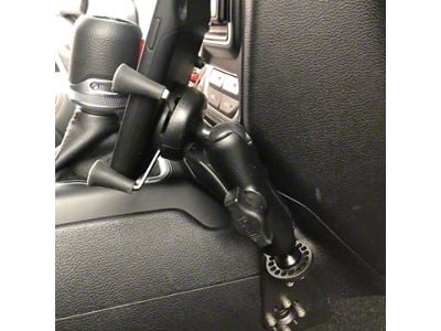 CMM Offroad Universal Accessory Mount with 1-Inch Ball; Black (18-25 Jeep Wrangler JL)
