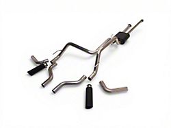 C&L Dual Exhaust System with Black Tips; Side Exit (2009 4.7L Tundra)