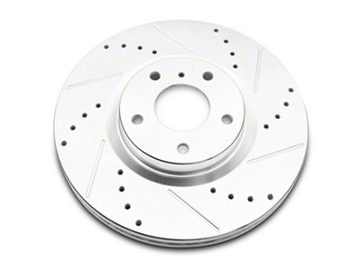 C&L Super Sport Cross-Drilled and Slotted 5-Lug Rotor; Front Driver Side (05-15 Tacoma)