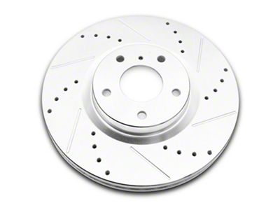 C&L Super Sport Cross-Drilled and Slotted 5-Lug Rotor; Front Passenger Side (05-15 Tacoma)