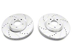 C&L Super Sport Cross-Drilled and Slotted 5-Lug Rotors; Front Pair (05-15 Tacoma)