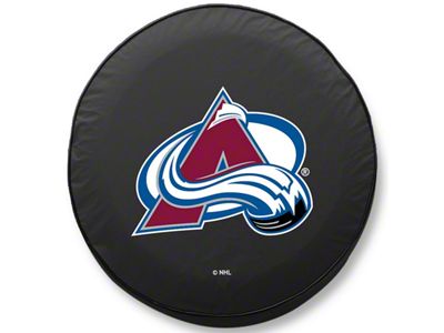 Colorado Avalanche Spare Tire Cover; Black (66-18 Jeep CJ5, CJ7, Wrangler YJ, TJ & JK)
