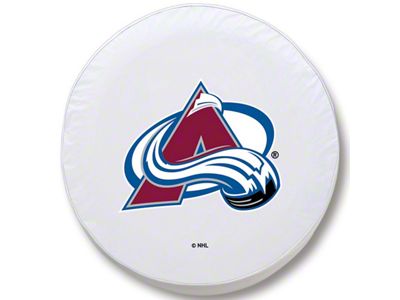 Colorado Avalanche Spare Tire Cover; White (66-18 Jeep CJ5, CJ7, Wrangler YJ, TJ & JK)