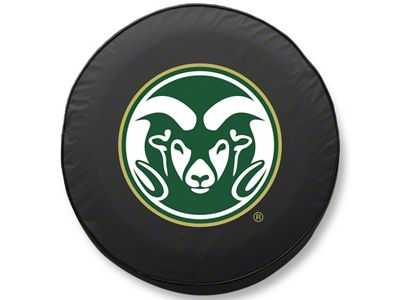 Colorado State University Spare Tire Cover; Black (66-18 Jeep CJ5, CJ7, Wrangler YJ, TJ & JK)