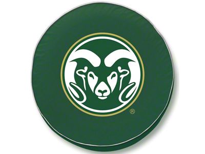 Colorado State University Spare Tire Cover; Green (66-18 Jeep CJ5, CJ7, Wrangler YJ, TJ & JK)