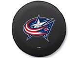 Columbus Blue Jackets Spare Tire Cover; Black (66-18 Jeep CJ5, CJ7, Wrangler YJ, TJ & JK)