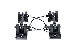 Combat Off Road Alumunum Hood Latch Set; Black Out Series (20-25 Jeep Gladiator JT)