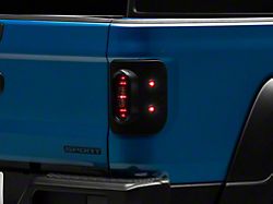 Combat Off Road Tail Gunner LED Tail Lights; Black Housing; Red Clear Lens (20-25 Jeep Gladiator JT)