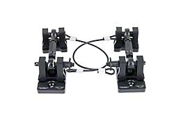 Combat Off Road Alumunum Hood Latch Set; Black Out Series (07-25 Jeep Wrangler JK & JL)