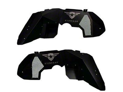 Combat Off Road Battle Ready Aluminum Inner Fender Kit; Front (18-25 Jeep Wrangler JL)