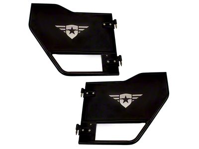 Combat Off Road Mission Tube Doors; Rear (07-18 Jeep Wrangler JK 4-Door)