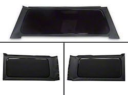 Bestop Replacement Quarter and Rear Tinted Windows; Black Vinyl (18-26 Jeep Wrangler JL 2-Door w/ Soft Top)