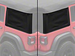 Bestop Replacement Quarter Tinted Windows; Black Vinyl (18-26 Jeep Wrangler JL 4-Door w/ Soft Top)