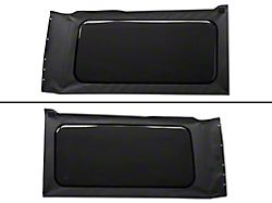 Bestop Replacement Quarter Tinted Windows; Black Vinyl (18-26 Jeep Wrangler JL 2-Door w/ Soft Top)