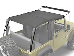 RedRock Extended Bikini Top with Header Panel; Black Diamond (97-06 Jeep Wrangler TJ, Excluding Unlimited)