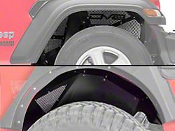 DV8 Offroad Front and Rear Aluminum Inner Fenders; Black (18-26 Jeep Wrangler JL)