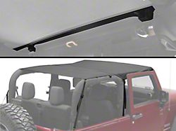 RedRock Extended Bikini Top with Header Panel; Black Diamond (11-18 Jeep Wrangler JK 2-Door)