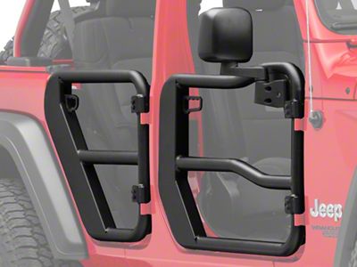 Rugged Ridge Fortis Front and Rear Tube Doors with Mirrors (18-25 Jeep Wrangler JL 4-Door)